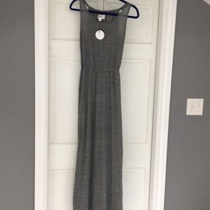 En creme grey maxi dress small elastic waist
